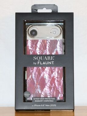 Square By Flaunt Iridescent Pink Mother Of Pearl iPhone 17 Air Case. NWT.